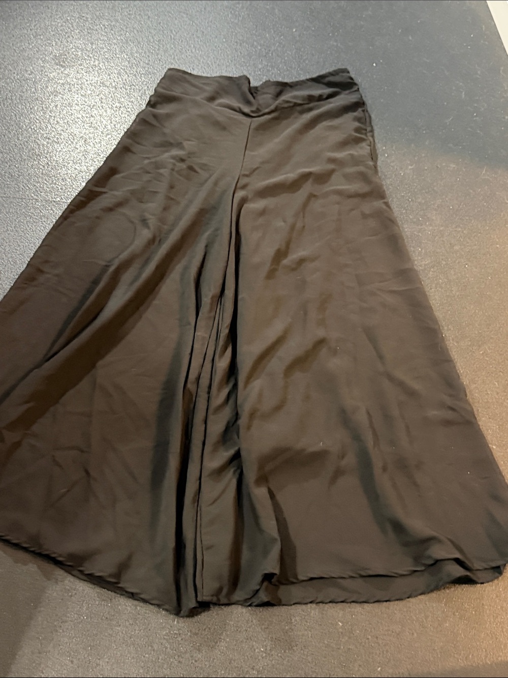 Black Wide-Leg harem pants medium - large with elastic waist